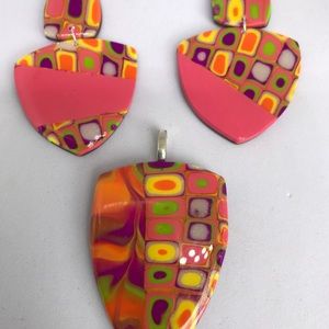 Pendant and Earrings